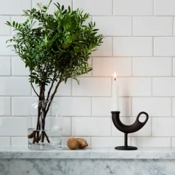 Nedre Foss Ildhane ljushållare, svart