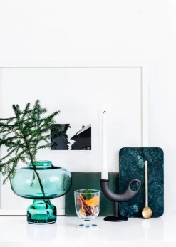 Nedre Foss Ildhane ljushållare, svart