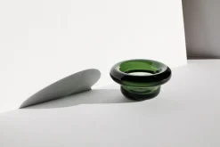 Nedre Foss Sirkel värmeljushållare, grön