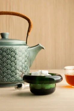 Nedre Foss Sirkel värmeljushållare, grön