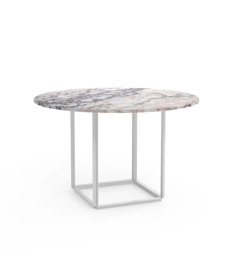 New Works Florence matbord, 120 cm, vit - vit marmor Viola