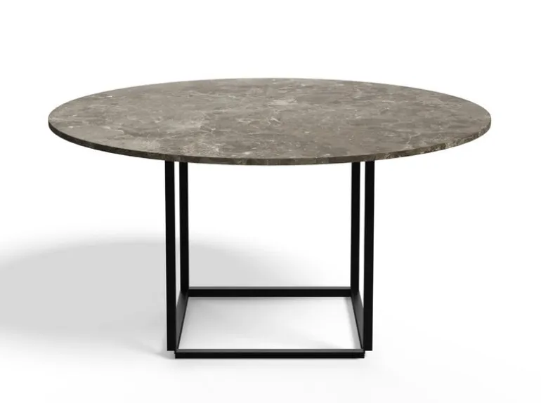 New Works Florence matbord 145 cm, svart - grå marmor