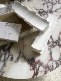 New Works Florence soffbord, 90 cm, vit - vit marmor Viola