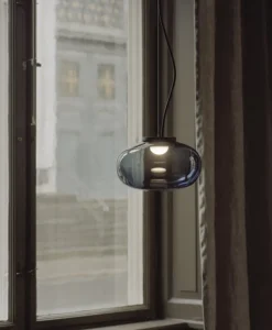 New Works Karl-Johan pendel, 23 cm, rökt glas