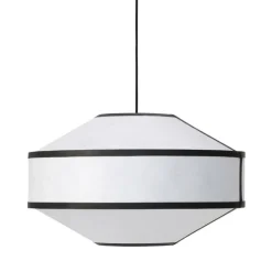 New Works Kite pendellampa, 55 cm, vit - svart