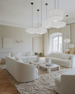 New Works Kite pendellampa, 55 cm, vit