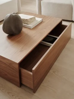 New Works Mass High soffbord med låda, valnöt