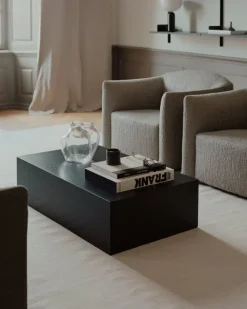 New Works Mass High soffbord med låda, svartbetsad ek