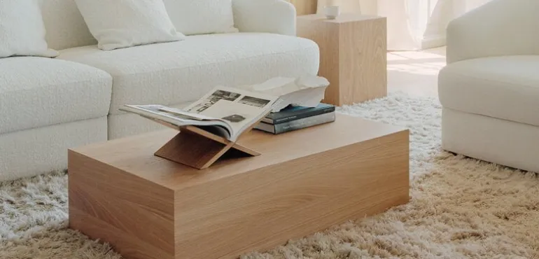 New Works Mass High soffbord med låda, ek