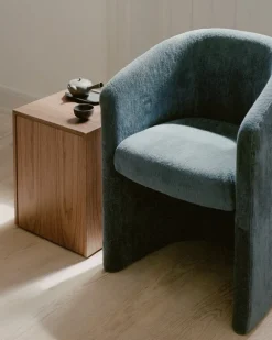 New Works Mass sidobord med låda, valnöt