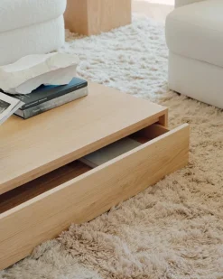 New Works Mass Wide soffbord med låda, ek