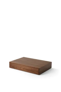 New Works Mass Wide soffbord med låda, valnöt