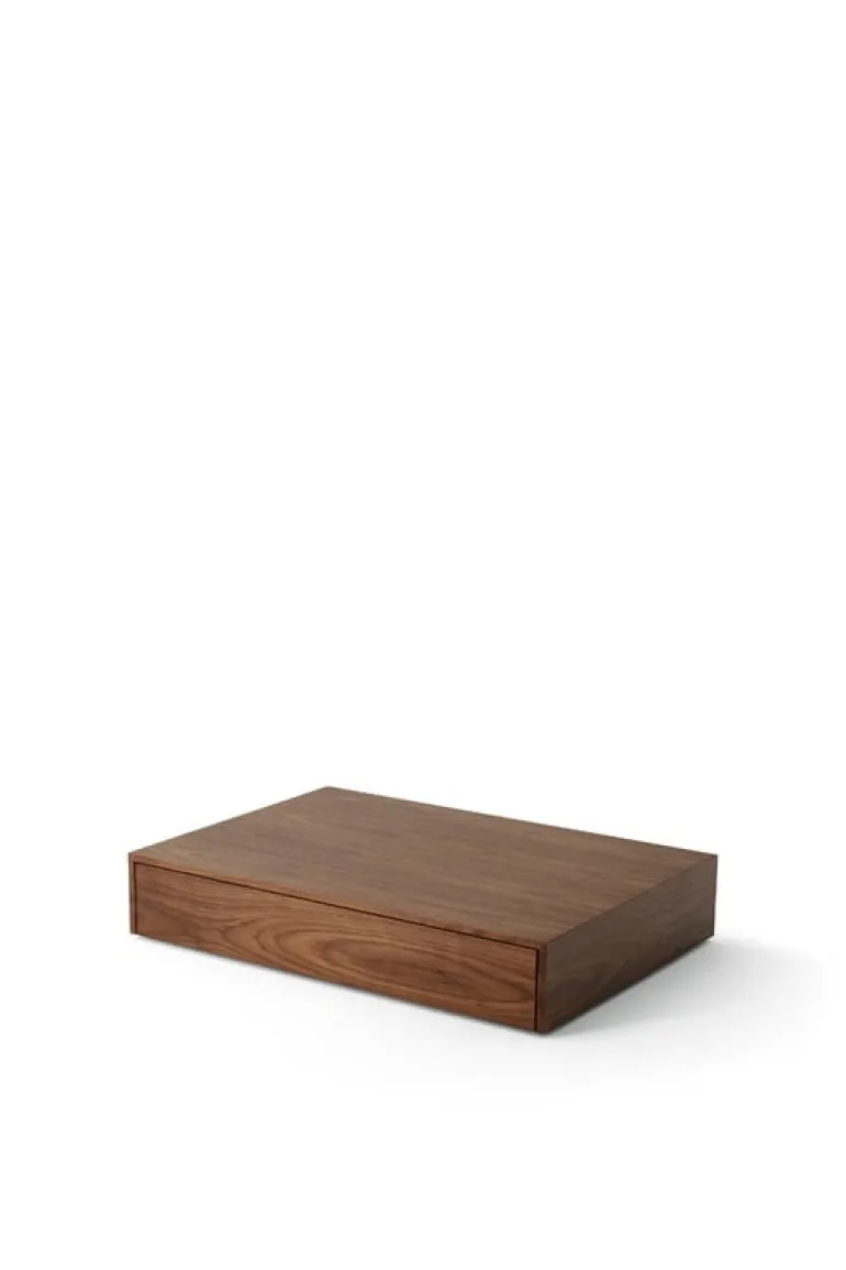 New Works Mass Wide soffbord med låda, valnöt