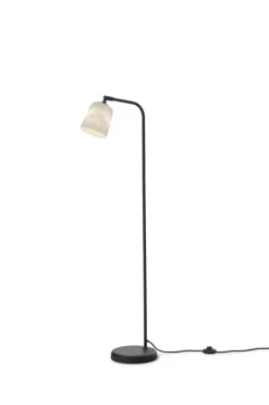 New Works Material golvlampa, The Black Sheep Edition, vit marmor