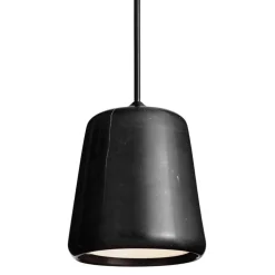New Works Material pendellampa, svart marmor