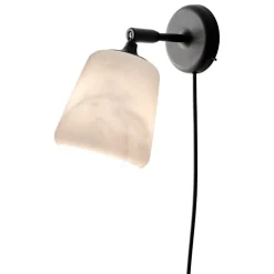 New Works Material vägglampa, The Black Sheep Edition, vit marmor