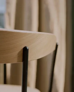 New Works Missing karmstol, ek - svart