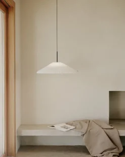 New Works Nebra pendellampa, liten, vit