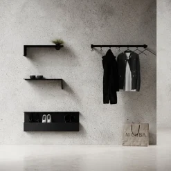 Nichba HangSys klädupphängningssystem, medium, svart