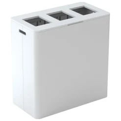 Niimaar Ecogrande Forever Bin återvinningsstation, 3 öppningar, ren vit