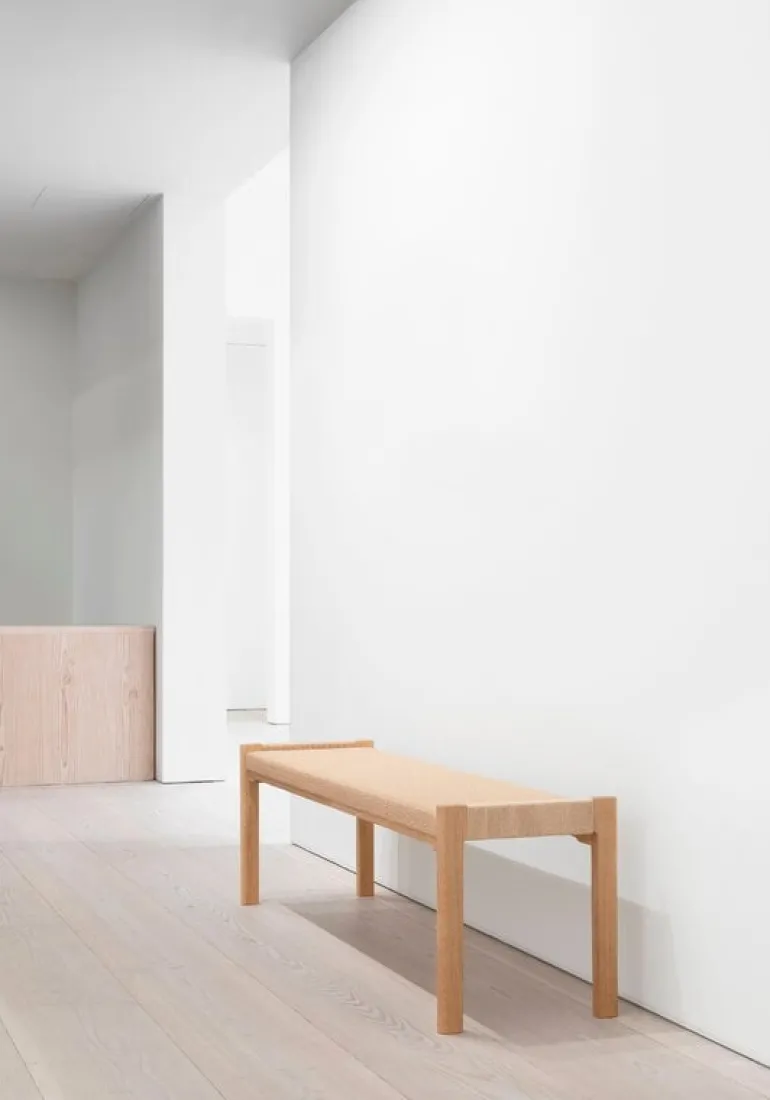 Nikari Detalji bänk, 151 cm, ek - papperssnöre