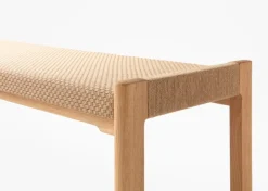 Nikari Detalji bänk, 151 cm, ek - papperssnöre