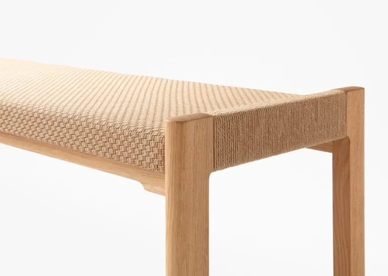 Nikari Detalji bänk, 151 cm, ek - papperssnöre