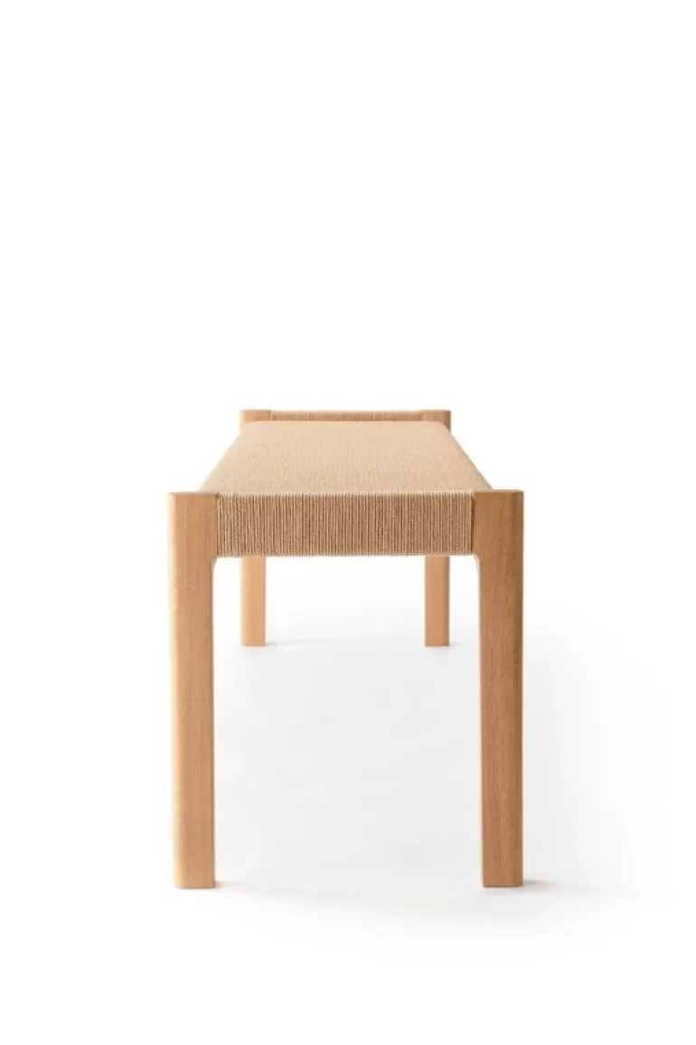 Nikari Detalji bänk, 151 cm, ek - papperssnöre