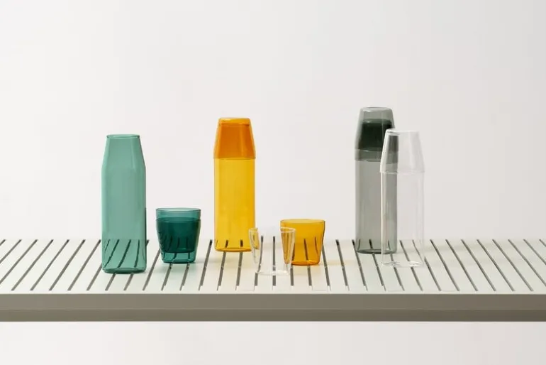 Nine Mjölkglas, 2-pack, aqua