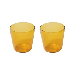 Nine Mjölkglas, 2-pack, gult