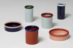 Nine Rod skål, 7 x 23,3 cm, röd - korall