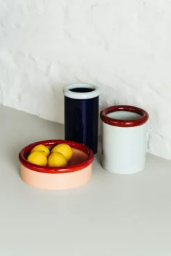 Nine Rod vas, 21,5 x 12,3 cm, ljusblå - mörkblå