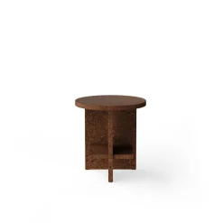 Nine Tee sidobord, runt, rökt kork