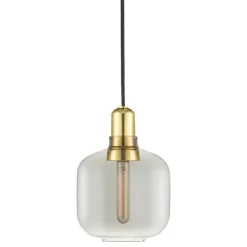 Normann Copenhagen Amp lampa, liten, rök - mässing