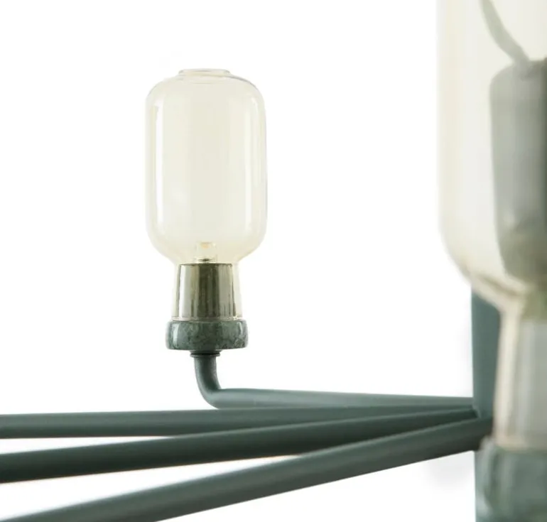 Normann Copenhagen Amp ljuskrona, stor, guld - grön