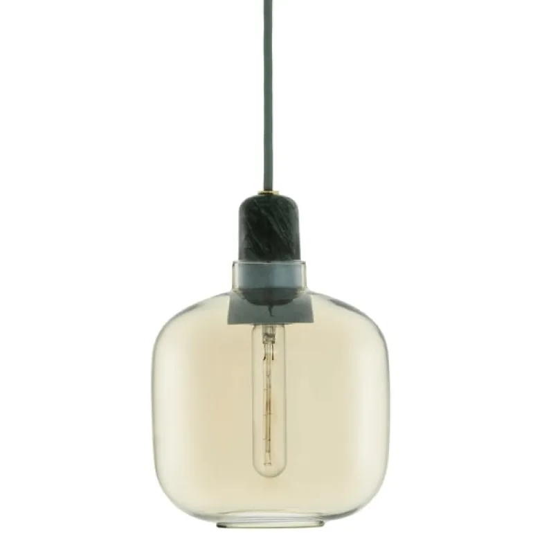 Normann Copenhagen Amp pendellampa, liten, guld - grön