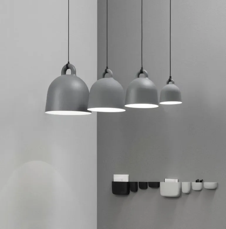 Normann Copenhagen Bell pendellampa, L, grå