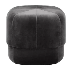 Normann Copenhagen Circus sittpuff/fotpall, liten, grå velour