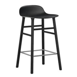 Normann Copenhagen Form barstol 65 cm, svart - svart ek