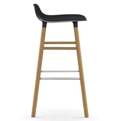 Normann Copenhagen Form barstol 75 cm, svart - ek