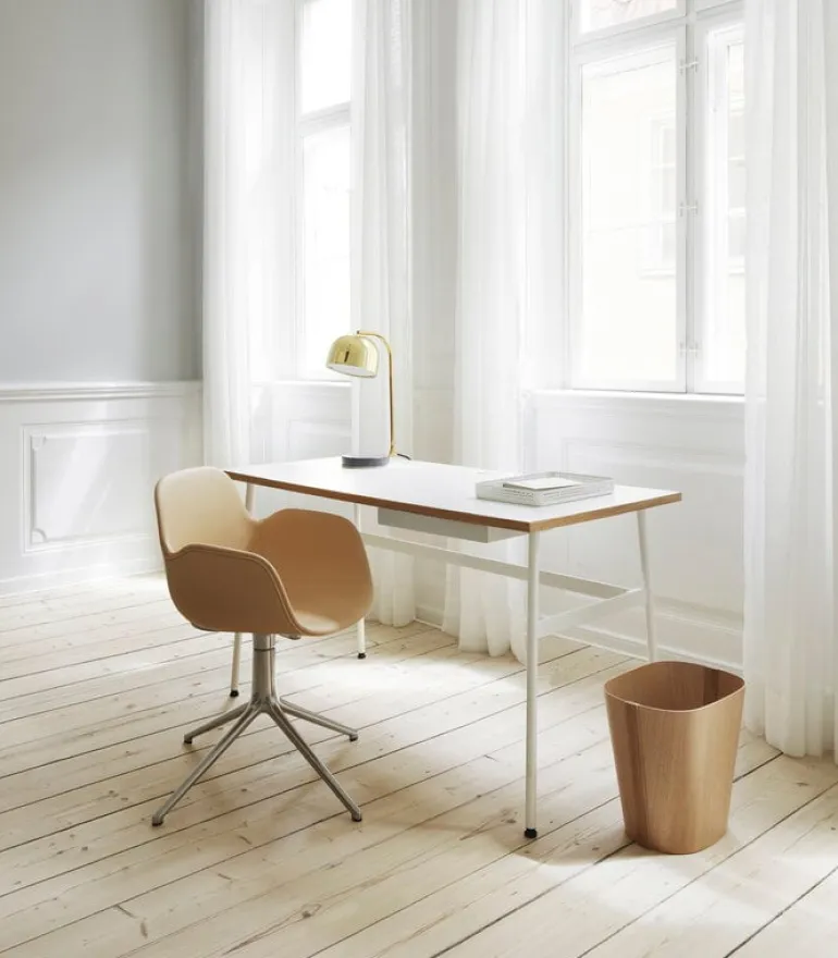 Normann Copenhagen Form Swivel 4L fåtölj, aluminium - Main Line Flax 20