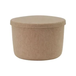 Normann Copenhagen Hide sittpuff med förvaring, liten, sand