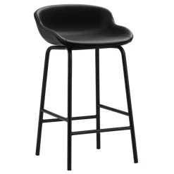 Normann Copenhagen Hyg barstol, 65 cm, svart - svart läder Ultra