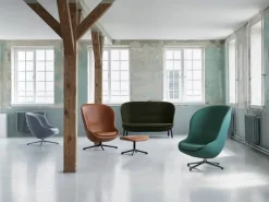 Normann Copenhagen Hyg loungefåtölj, hög, svängbar och lutande, svart - Synergy 16
