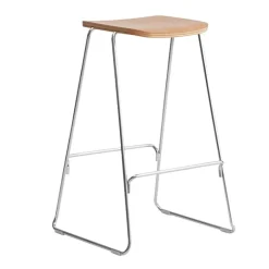 Normann Copenhagen Just Barstool 65 cm, utan ryggstöd, ek - krom