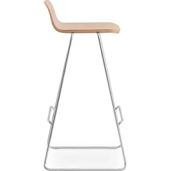 Normann Copenhagen Just Barstool 75 cm, med ryggstöd, ek - krom