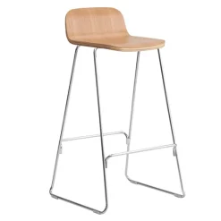 Normann Copenhagen Just Barstool 65 cm, med ryggstöd, ek - krom