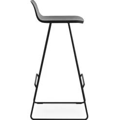 Normann Copenhagen Just Barstool 75 cm, med ryggstöd, svart