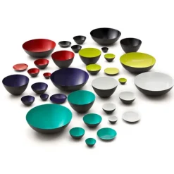 Normann Copenhagen Krenit skål 60 cl, svart - vit