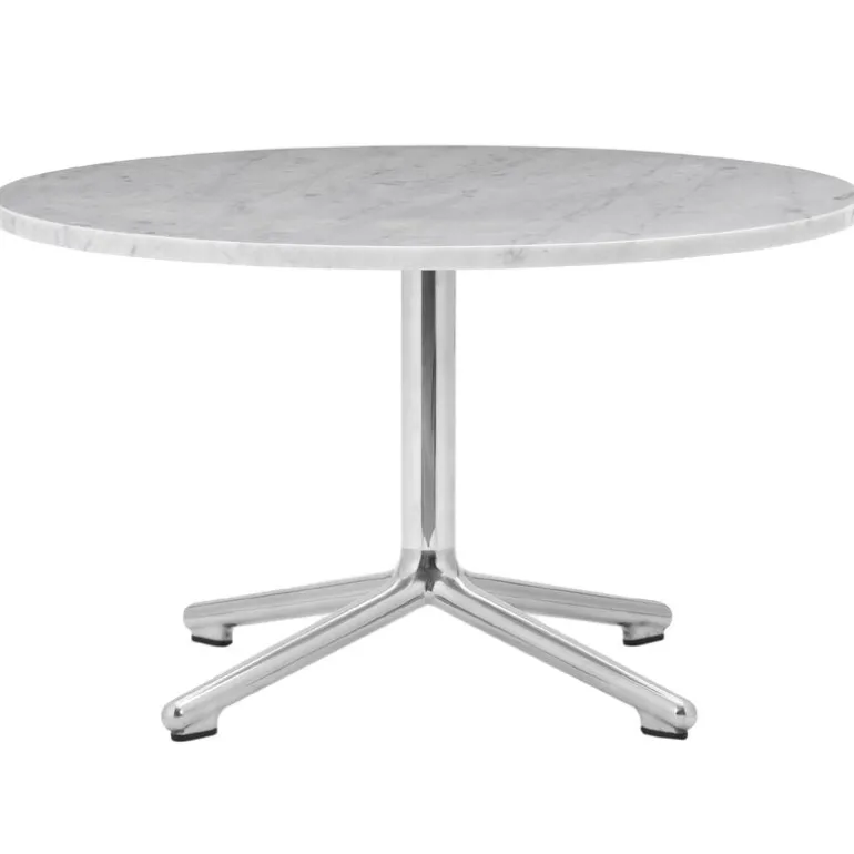 Normann Copenhagen Lunar soffbord, 70 cm, aluminium - vit marmor